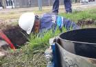 Rotura de caño de agua causó baja presión en parte de barrio Gottling