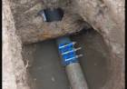 El Municipio y ABSA realizaron la reparación del caño de agua en Irigoyen y Paso