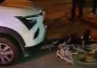 Accidente de tránsito entre una moto y un auto