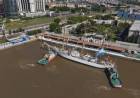 La Fragata Libertad en el último tramo del viaje, arribará el sábado al Puerto de Buenos Aires