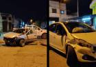 Accidente de tránsito entre dos autos en Urquiza y Murature