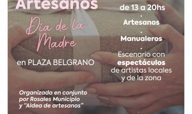 Por el “Día de la madre” habrá feria de artesanos en Plaza Belgrano durante el fin de semana 