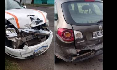 Accidente de tránsito entre dos vehículos