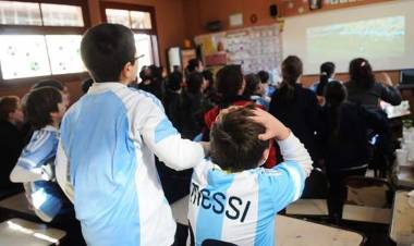 Alumnos bonaerenses podrán ver los partidos del mundial en las escuelas o irse antes