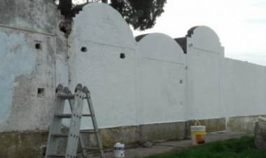 Se llegó al tramo final para concluir la obra de puesta en valor del Vía Crucis