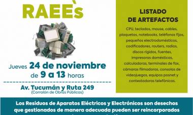 Este jueves 24 de noviembre 2022 habrá una nueva campaña de desechos de residuos tecnológicos 