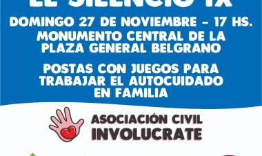 Involucrate realizará una jornada abierta de concientización “Rompamos el Silencio“