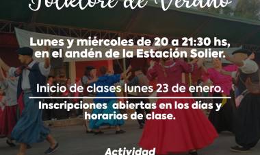 En Estación Solier, comienzan las actividades del Taller Municipal de Folklore de verano 2023