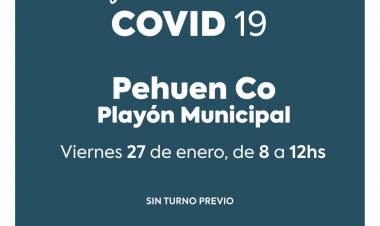Este viernes, el Municipio de Coronel Rosales aplicará vacunas contra Covid 19 en Pehuen Co