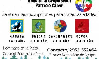 Se encuentra abierta la inscripción para el Grupo Scout Patricio Calvo de Villa Arias