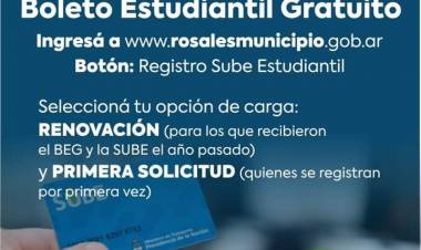 Sigue abierta la inscripción para el Boleto Estudiantil Gratuito 2023