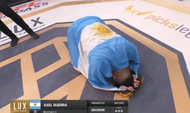 En México el Puntaltense Axel Guerra logró su primer victoria en el Lux Fight League de MMA