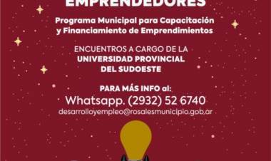 El Municipio de Coronel Rosales abrió una nueva convocatoria a cursos y microcréditos para emprendedores  