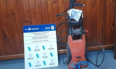 La Policia secuestró una hidrolavadora y buscan a su dueño