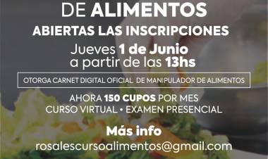 Este jueves abre nueva inscripción para cursos gratuitos del Municipio de Manipulación de Alimentos