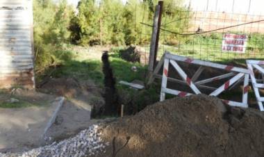 El Municipio inició una obra de construcción de desagües pluviales en calle Remedios de Escalada 