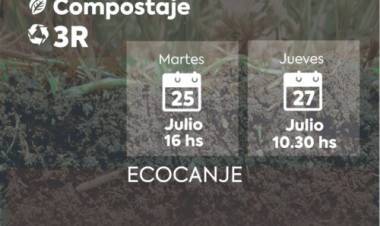 El Municipio de Coronel Rosales brinda dos nuevos talleres de compostaje y 3R con eco canje   