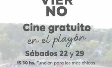 El Municipio invita a las funciones de cine gratuito en Pehuen Co y Bajo Hondo