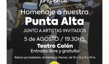 La Banda de Música de la BNPB presenta concierto homenaje a Punta Alta en el Teatro Colón