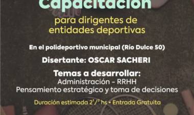 El Municipio de Coronel Rosales ofrece capacitación gratuita para dirigentes de entidades deportivas 