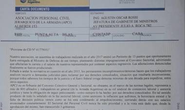 APCJ denuncia agravios en la carrera personal civil de la Armada