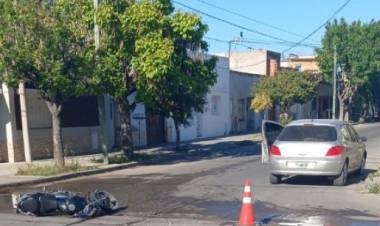 Un menor de 15 años fue hospitalizado tras un accidente de tránsito