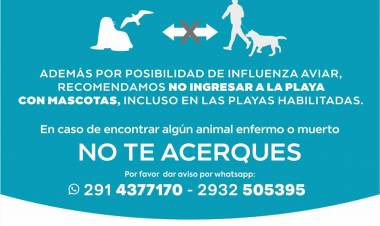 El Municipio de Coronel Rosales realiza un recordatorio para los visitantes en las playas rosaleñas