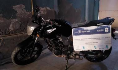 La Policía recuperó en Bahía Blanca una moto robada en Punta Alta
