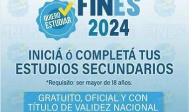 Se encuentran abiertas las inscripciones para el plan FINES 2024