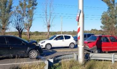 Choque en cadena en ruta 229