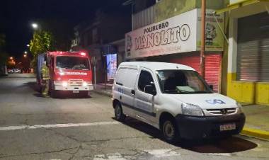 Bomberos Voluntarios realizaron una prevención por una pérdida de gas