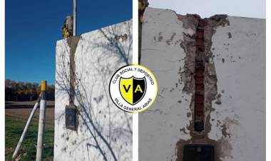 Delincuentes robaron parte de la nueva instalación eléctrica del Club Villa Arias