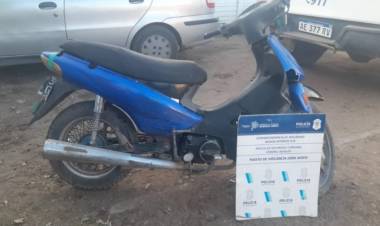 Se recuperó en Villa Maio una moto que había sido robada el sábado pasado