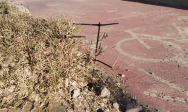 Se pide la reparación de los canteros en Avenida Tucumán