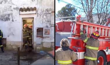 Bomberos Voluntarios acudieron a un incendio de vivienda pero se trataba de una quema de basura