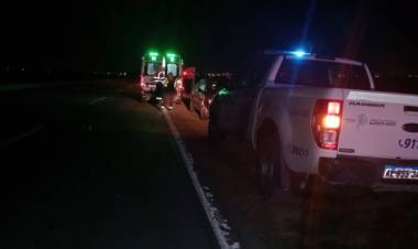 En ruta 3 una mujer volcó con su auto y fue hospitalizada