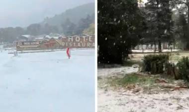 Sierra de la Ventana amaneció bajo un manto blanco 