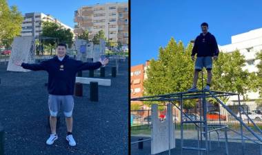 El Puntaltense Santino Giménez arranca su participación en el Mundial de Parkour 2024