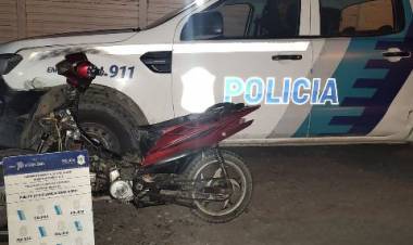 Se encontró una moto con el motor adulterado y sin patente