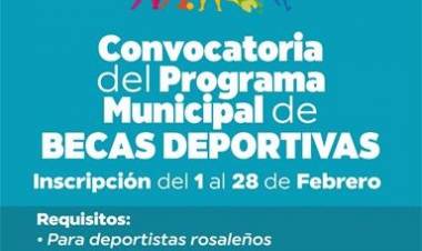 Comenzó la inscripción al Programa Municipal de Becas Deportivas 2025