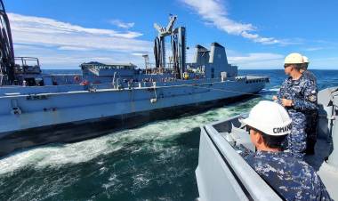 Se desarrolló un adiestramiento naval integrado con unidades de la Armada Argentina