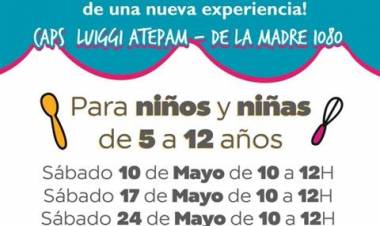 Se realizarán talleres de cocina para niños en el CAPS de Atepam – Luiggi