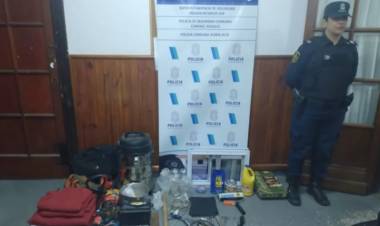 Detuvieron a dos delincuentes acusados de robar elementos de un quincho y de un auto