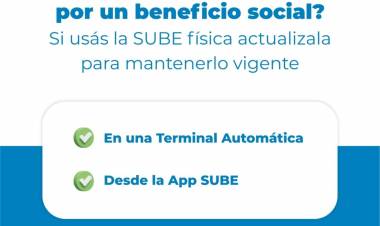 Actualizá tu SUBE y mantené tus descuentos en Coronel Rosales