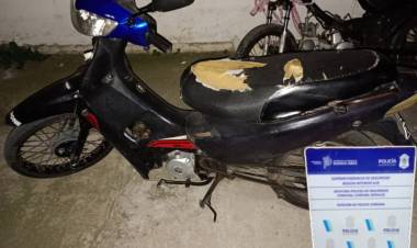 Un hombre fue aprehendido por circular en una moto con numeración de chasis suprimida y alterada