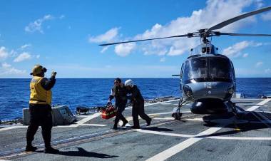 La Armada Argentina brindó ayuda sanitaria en el Unitas LXVI