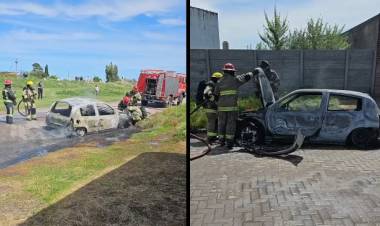 Daños totales en un automóvil que se incendió en Jujuy y Catamarca