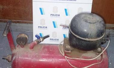 Detenido por robar un compresor, ventilador y herramientas de un galpón