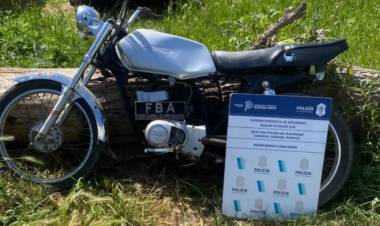Aprehendieron a un hombre por circular en una moto con numeración adulterada