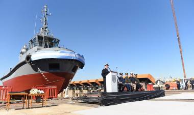 Se realizó la botadura del remolcador ARA “Pampero” en el Astillero Tandanor